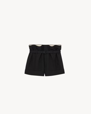 Saint Laurent Paperbag Shorts - Black