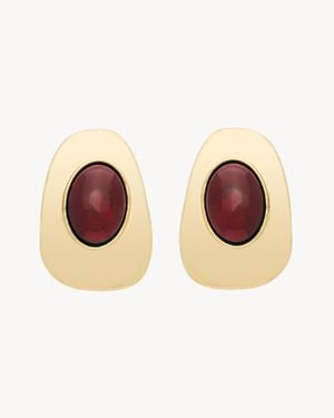 Saint Laurent Cabochon Earrings - Multicolour