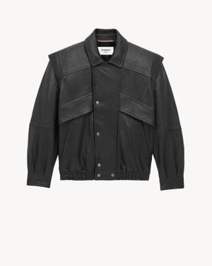Saint Laurent Saint Laone Sizerent Bomber Jacket - Black