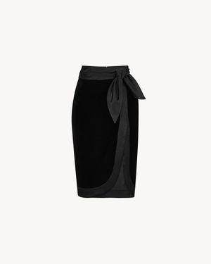 Saint Laurent Wrap Skirt - Black