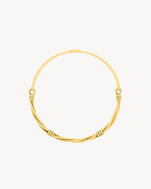 Saint Laurent Twist Necklace - Metallic