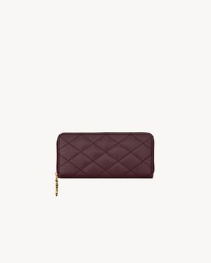 Saint Laurent Cassandre Bijou Zip Wallet - Purple