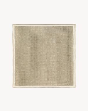 Saint Laurent Medallion Square Scarf - Natural
