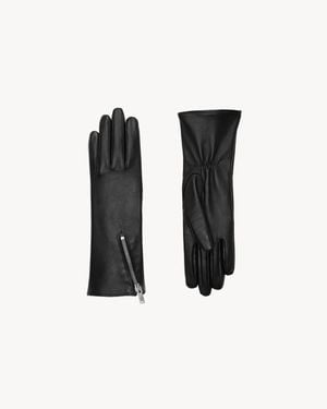 Saint Laurent Zip Gloves - Black