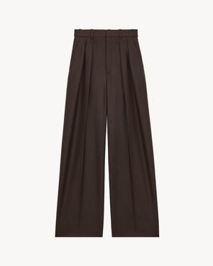 Saint Laurent Oversized Pants - Brown
