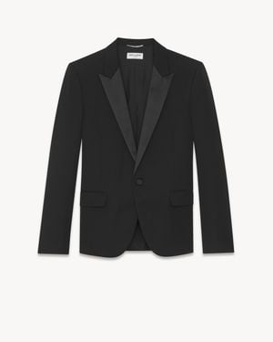 Saint Laurent Single-Breasted Tuxedo Jacket - Black
