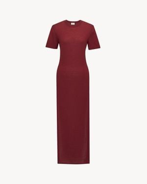 Saint Laurent T-Shirt Dress - Red