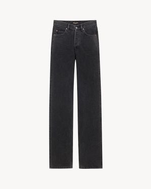 Saint Laurent V-Waist Long Baggy Jeans - Blue