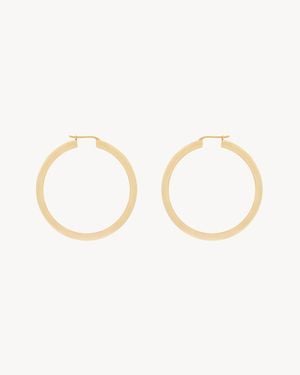 Saint Laurent Hoop Earrings - Natural