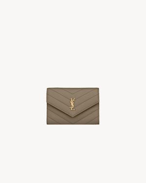 Saint Laurent Cassandre Wallet - Natural