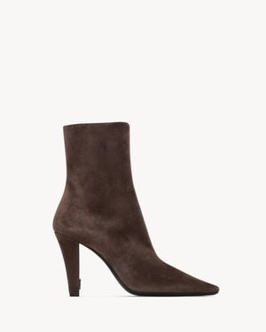 Saint Laurent Jill Booties - Brown