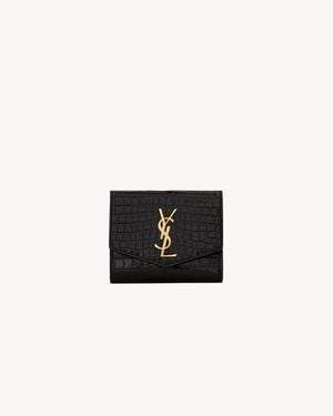 Saint Laurent Uptown Compact Wallet - White