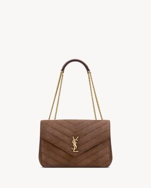 Saint Laurent Saint Laone Sizerent ルル ラージ（マテラッセスエード） - ブラウン