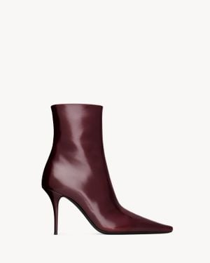 Saint Laurent Ashley Booties - Purple