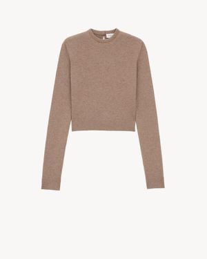 Saint Laurent Crewneck Jumper - Natural