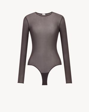 Saint Laurent Crewneck Bodysuit - Grey
