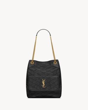 Saint Laurent Niki Small Shopping - Black