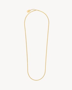 Saint Laurent Collier Chaîne Long En Métal - Blanc