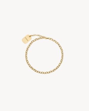 Saint Laurent Bracelet Chaîne Côtelé En Métal - Métallisé