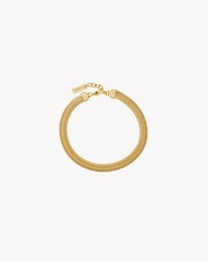 Saint Laurent Bracelet À Chaîne Serpent En Métal Jaune/Or - Métallisé