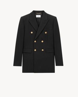 Saint Laurent Virgin Wool Blazer - Black