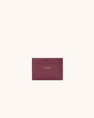 Saint Laurent Paris Card Case - Purple