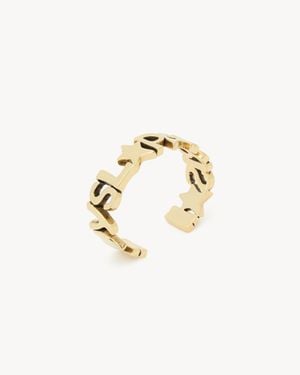 Saint Laurent Ysl Paris Cuff - Metallic