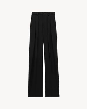 Saint Laurent Wide-Leg Pants - Black