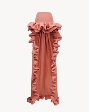 Saint Laurent Bubble Cascade Skirt - Red