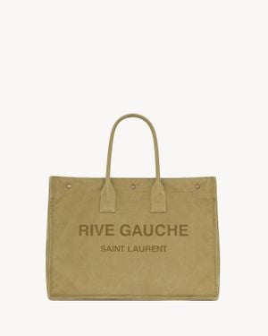 Saint Laurent Rive Gauche Large Tote Bag - Natural