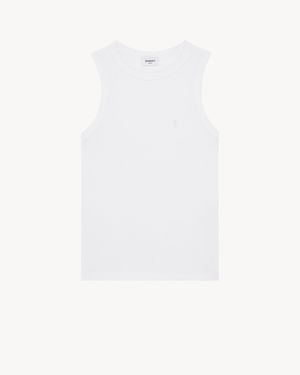 Saint Laurent Cassandre Tank Top - White