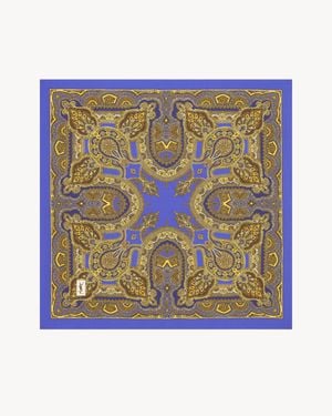 Saint Laurent Square Scarf - Blue