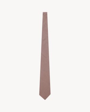 Saint Laurent Wide Tie - White