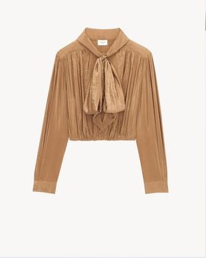 Saint Laurent Lavallière Blouse - White