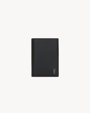Saint Laurent Custodia Per Passaporto Tiny Cassandre - Nero