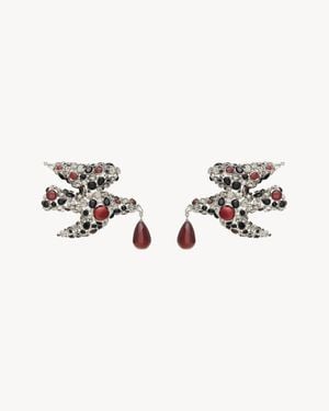 Saint Laurent Dove Earrings - Multicolour