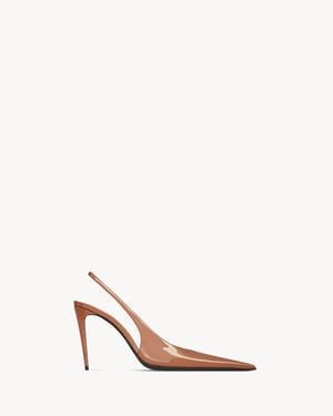 Saint Laurent Guermantes Slingback Court Shoes - Pink