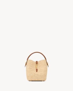 Saint Laurent Le 37 Small Aus Raffia - Natur