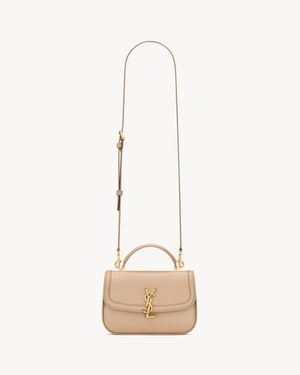 Saint Laurent Solferino Mini Top Handle - Natural
