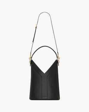 Saint Laurent Y Top-Handle Bucket Aus Leder - Schwarz