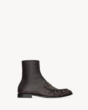 Saint Laurent Le Loafer Boots - Black