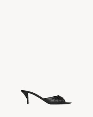 Saint Laurent Babylone Mules - Natural