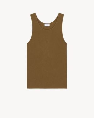 Saint Laurent Cassandre Tank Top - Green