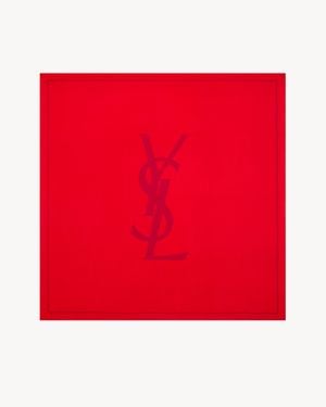 Saint Laurent Cassandre Halstuch Aus Seidencharmeuse - Rot