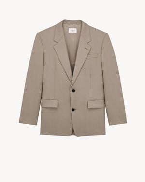Saint Laurent Single-Breasted Jacket - Gray