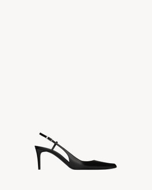 Saint Laurent ヴァンドーム スリングバック パンプス（グレーズドレザー） ブラック