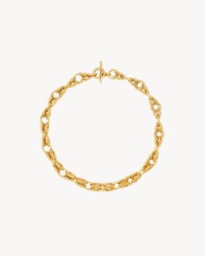 Saint Laurent Rope Chain Necklace - Metallic