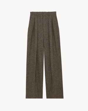 Saint Laurent Wide-Leg Pants - Brown