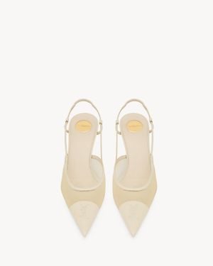 Saint Laurent Renée Slingback Court Shoes - White