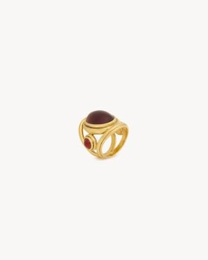 Saint Laurent Cabochon Trilogy Ring - White